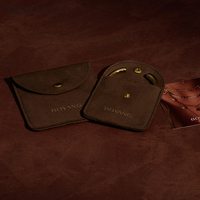 Pochette de rangement en velours pour bijoux, avec logo personnalisé Boyang, pour collier, pendentif, bague, bracelet, enveloppe, bouton