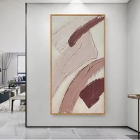 Peinture à l'huile abstraite grand format sur toile, impression numérique, cadre PS, faite à la main, écologique, sur mesure, pour hôtel