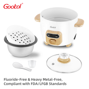 Cuisinière à riz électrique automatique en acier inoxydable de 1 L avec revêtement antiadhésif en aluminium, appareil ménager inclus - Product Image 3