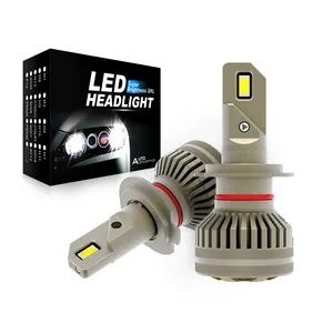 Physical Cooling H4 H7 H1 H3 Car Led Head Light Bulb 20000LM 6500K White 100W High Power Headlights for bmw audi