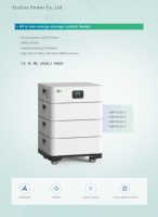 Batterie au lithium modulaire LiFePO4 Plug-and-Play 51,2 V 15 kWh/30 kWh empilable, marque ECOSUN, sortie 5-10 kW, solaire hybride commercial