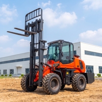 Carrello Elevatore Diesel per Terreni Accidentati 3.5t 4WD Trazione Integrale Fuoristrada per Uso in Cantiere, Foresta e Fattoria