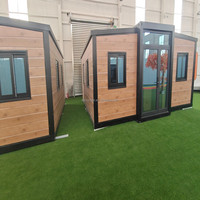 Maison conteneur préfabriquée modulaire pliable prête à l'emploi 40FT 30FT 20FT, Villa compacte portable extensible à double aile