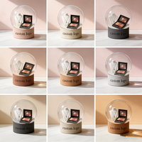 Op maat gemaakte hars sneeuwbol met gepersonaliseerd logo, decoratie voor huis, kantoor, bruiloft cadeau