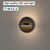 Applique murale LED ronde en aluminium brossé, texture personnalisée, fabrication OEM ODM, pour chambre, salon, hôtel, restaurant