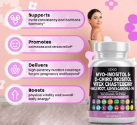 Complément Myo-Inositol & D-Chiro Inositol avec Vitex pour l'équilibre hormonal – Équilibre hormonal tout-en-un pour femmes