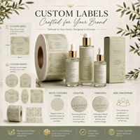 Étiquettes personnalisées pour soins de la peau, autocollants imperméables en rouleau avec dorure à chaud pour flacons cosmétiques, emballage de sérum sous marque privée, autocollant OEM ODM