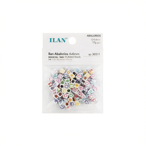 Perline Assortite Multicolore Ilan 6x6mm per Creazione di Gioielli - Product Image 2