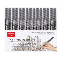 6/9/12/15 pièces/ensemble étanche à la décoloration Micron PenTip Fine Liner noir croquis eau marqueur stylo pour Manga