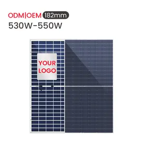 Painel solar de alta qualidade de eficiência ODM/OEM 20GW 550 Watt 540w 545w 550w Painéis solares bifaciais tipo P painel fotovoltaico