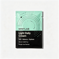 Sachets mini en aluminium thermoscellables à trois soudures, personnalisables avec étiquette privée, pour échantillons de crème éclaircissante et de sérum réparateur