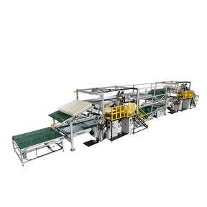 Otomatik çift katmanlı bant kenar makinesi/yatak üretim hattı/konveyör tipi/otomatik kapak/Servo Motor kontrol