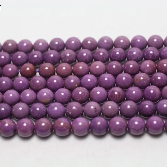 Wholesale naturalmineral 9.5-10mm phosphosiderite semi-precious gemstone stone loose beads for jewelry making
