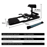 Machine à Squats Sissy Pliable avec Cadre en Acier et Coussin Réglable pour Entraînement des Fessiers et des Jambes à Domicile