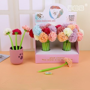 ปากกาเจลซิลิโคนลายกุหลาบเกาหลี 0.5 มม. ปากกาสำหรับนักเรียนสอบ ปากกาเจลน่ารักสร้างสรรค์ เครื่องเขียนลายเซ็นสีดำ ปากกาเจลขายส่ง - Product Image 4