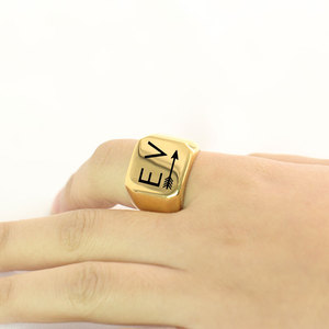 Bague Ev Arrow 18 mm en acier inoxydable, bijoux de mode unisexe, cadeau - Product Image 2