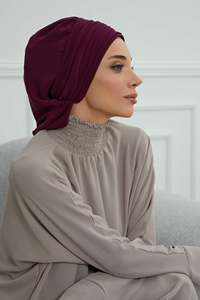 MOTIVE FORCE nouveau Hijab instantané femmes <span class=keywords><strong>Bonnet</strong></span> avec écharpe en mousseline <span class=keywords><strong>de</strong></span> soie musulman Hijab mode écharpe malaisie arabe Hijab - Product Image 6
