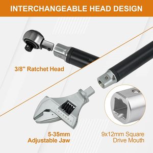 Có thể điều chỉnh kỹ thuật số mô-men xoắn cờ lê 5-99.6ft.lbs/6. 8-135n. M 3/8 "ratchet đầu 5-35 mét hàm buzzer và LED cho xe moto sửa chữa - Product Image 6