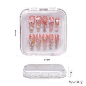 Étui de présentation portable pour ongles en ABS carré mini, avec vitrine transparente renforcée 3D, nouveau design, pour salon de manucure - Product Image 6