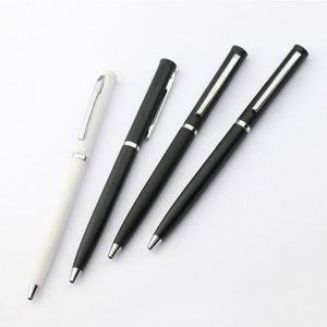 Promotional Black Slim Twist Metal Ballpoint <b>Pen</b> With Writing Blue or Black <b>Refill</b> Custom Logo for Hotel Office Printing - Product Image 5