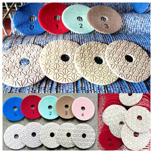 LITTLE ANT Almohadillas <span class=keywords><strong>de</strong></span> Pulido y Abrillantado Húmedas <span class=keywords><strong>de</strong></span> 4 y 3 Pasos, Piedra <span class=keywords><strong>de</strong></span> Diamante Flexible para Mármol, Granito, Terrazo, Piedra Caliza y Hormigón - Product Image 5