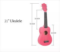 Soporte económico para guitarra de madera maciza GALYDA con diseño transparente para ukelele tenor de 21/23 pulgadas