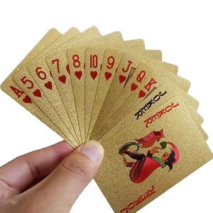 Cartes à jouer <span class=keywords><strong>en</strong></span> feuille d'or 24K personnalisées-parfaites pour le poker, les <span class=keywords><strong>blagues</strong></span> pratiques et les cadeaux de fête Noël Halloween Thanksgiving Gift - Product Image 1