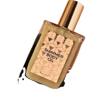 Spray Glitter Body Oil Liquid Shimmer Gold Vente en gros Private Label Bronzer