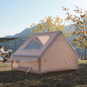 Aufblasbares wasserdichtes wind dichtes 4 Seasons Oxford Luftzelt für Camping Einfache Einrichtung Handpumpe Mesh Kamin fenster Komfortables Zelt - Product Image 6