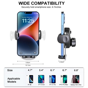 <span class=keywords><strong>Support</strong></span> de téléphone portable flexible <span class=keywords><strong>pour</strong></span> <span class=keywords><strong>voiture</strong></span>, rotatif à 360°, avec clip de fixation <span class=keywords><strong>pour</strong></span> grille d'aération, vente en gros d'usine 2025 - Product Image 6