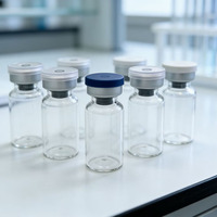 Flacons tubulaires en verre borosilicaté 3 ml, qualité pharmaceutique, avec bouchon en caoutchouc, contenants vides pour le stockage de liquides, vente en gros