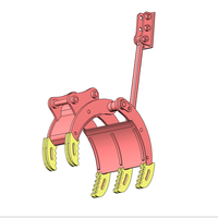 Aksesoris Penjepit Hidrolik untuk Wheel Loader 12 Ton MS01 Baja, Bukaan Rahang 1200mm, Harga Pabrik Murah, 12 Rahang, Garansi