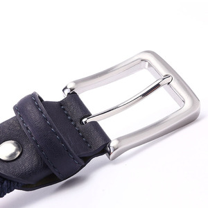 <span class=keywords><strong>Ceinture</strong></span> en toile <span class=keywords><strong>tressée</strong></span> décontractée pour <span class=keywords><strong>homme</strong></span> et femme avec boucle en alliage à motif d'arête de poisson - Product Image 5