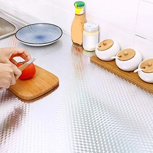 Cuisine résistant à l'huile autocollants étanches feuille d'aluminium cuisine cuisinière armoire auto-adhésif autocollant mural bricolage papier peint - Product Image 3