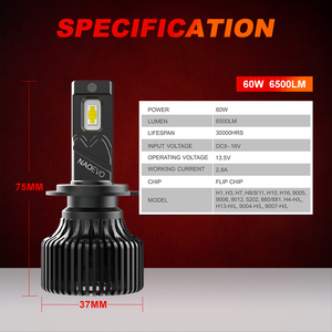 Auto sistema de iluminación 60000lm Led 120W 2. 1 H1 H15 9005 H11 bombilla de coche H7 Faro Focus H4 Led faro para coche - Product Image 6