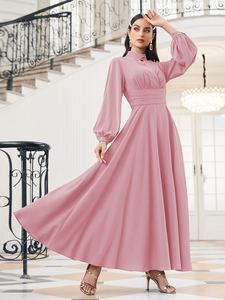 Robes pour femmes 2022 OEM, échantillon gratuit, SXY, col choker, manches longues, taille naturelle, écologiques - Product Image 3