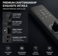Cerradura Inteligente para Puerta de Entrada con Huella Dactilar y Control Remoto, Diseño Nuevo de Fábrica, para Apartamento, Aleación de Aluminio, Ttlock