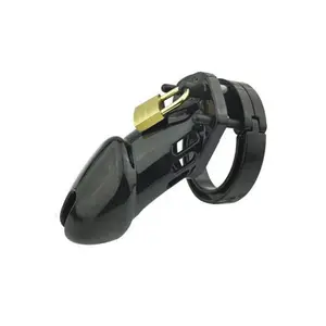 Resin Male Chastity Cock Cage With 5 Penis Cock Ring Sleeve Lock Penis Cage Bondage Sex Toy For Men