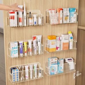 Medicine Storage Cabinet Door Wall Mounted Transparent Multi Compartment Removable Household First Aid Organizer - Product Image 4