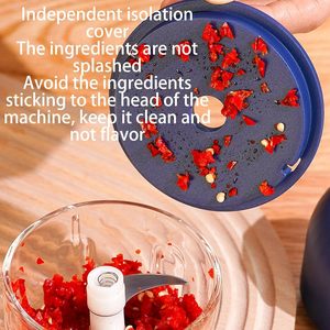 Kitchen Wireless Mini USB Food Grinder Machine Multi-functional <b>Garlic</b> Beater Masher Agitator Vegetable <b>Chopper</b> and Presses - Product Image 4