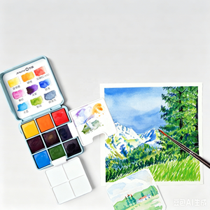 Set di Acquerelli Portatile Artecho 9 Colori con Tubetti da 2mL per Tela, Carta e Vetro - Materiali Artistici - Product Image 3