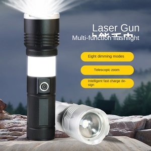 Lampe de poche LED blanche super lumineuse multifonctionnelle pour le camping, zoom télescopique, recharge USB, en alliage d'aluminium, intensité réglable, modèle Treasure - Product Image 5
