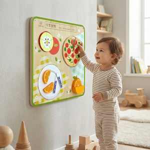 Juguete Educativo de Madera para Pared, Tablero de Actividades para Niños de 2 a 13 Años, Aprendizaje STEM sobre Compartir Alimentos y Evitar Desperdicios, Unisex - Product Image 1