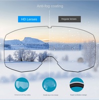 Yijia Optique Magnétique Ski Lunettes Anti Brouillard Neige Lunettes OTG UV400 Protection Snowboard Lunettes Large Vue pour Hommes Femmes Jeunes