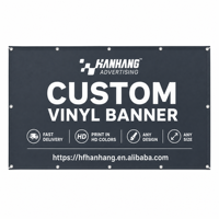 Bannière en vinyle PVC robuste, imperméable, imprimée par jet d'encre et UV, pour usage extérieur, fabriquée en grande série