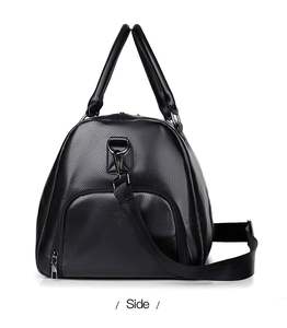 Bolsa de Viaje de Piel Vegana PU con Cierre de Cremallera con Patrón Geométrico para Fines de Semana, Gimnasio o Aventuras al Aire Libre - Product Image 4