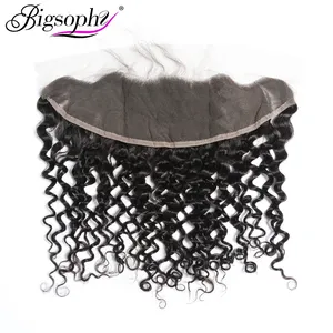 Guangzhou Virgin Hair Unprocessed Water Wave Lace Frontal 13x4 Swiss Lace Frontal Closure