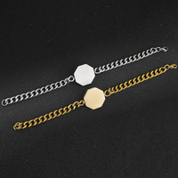 Bracelets Chaîne pour Hommes en Acier Inoxydable Plaqué Argent, Style Hip Hop Punk, avec Design Tête de Lion et Écusson Massif Cubain, Accessoires de Bijouterie Tendance