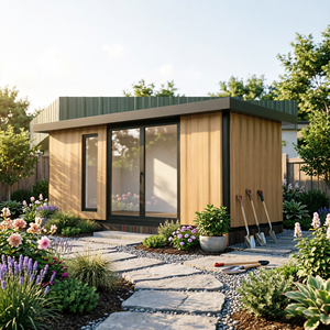 Caseta de <span class=keywords><strong>Almacenamiento</strong></span> <span class=keywords><strong>Exterior</strong></span> con Estructura de Acero Aislada y Ecológica para Jardín y Patio Trasero, con Tamaños Personalizables e Instalación Rápida - Product Image 2