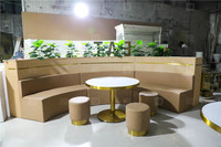 Conception de comptoir de bar de café de centre commercial moderne Kiosque personnalisé Table de stand de restaurant Coin salon Mobilier de café sur mesure